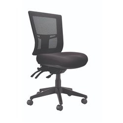 Buro Metro II 24/7 Mid Back Chair No Arms Nylon Base Seat Slide Mesh Back Black