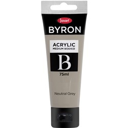 Jasart Byron Acrylic Paint 75ml Neutral Grey