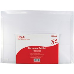 Stat Foolscap Document Wallet Pack of 10