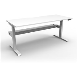 Rapidline Boost+ Single Sided Workstation + Cable Tray 1500W x 750D x 620-1270mmH White/Wht