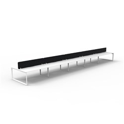 Rapidline Deluxe Infinity Desk Loop Leg Double Sided Blk Eco Screen 10 Person 7500mmW W/W