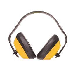 Portwest Classic Ear Defenders Ear Muffs 27dB Yellow And Black