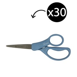 Westcott Scissors Antimicrobial 152mm Blunt Tip Blue Pack Of 30