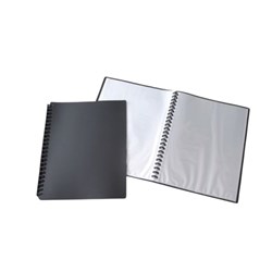 Bibbulmun Display Book A4 Refillable 20 Pocket Black Pack Of 40