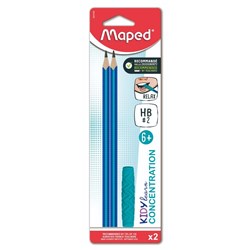 Maped Kidy Learn Concentration Pencil And Chewable Topper Blue