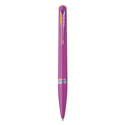 Parker Meridian Twist Ballpoint Pen Grape Barrel Rainbow Trim Blue Refill