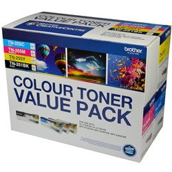 BROTHER TN-25X VALUE PACK Black, Cyan, Magenta, Yellow Pack 4