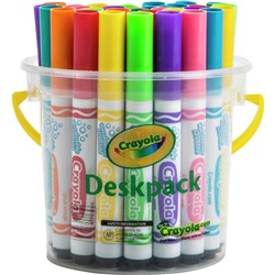 Crayola Ultra Clean Washable Broad Line Marker Bright Assorted Deskpack of 32