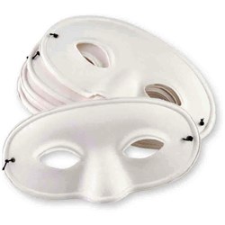 EC Paper Mache Mask Half Mask Pack of 24