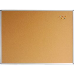 Rapidline Corkboard 1200W x 15D x 900mmH Aluminium Frame