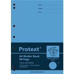 Protext Binder Book A4 7 Hole 8mm Ruled 70gsm 48 Page Koala