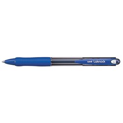 Uni SN100 Laknock Ballpoint Pen Retractable Medium 1mm Blue