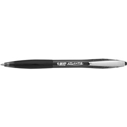 Bic Atlantis Comfort Grip Ballpoint Pen Retractable Medium 1mm Black