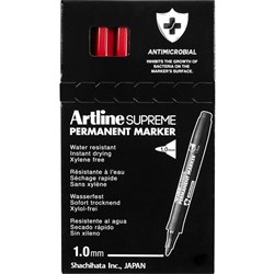 ARTLINE SUPREME PERMANENT MARKER RED BOX ANGLED