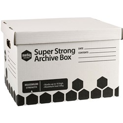 Marbig Enviro Super Strong Archive Box 320W x 420D x 260mmH White