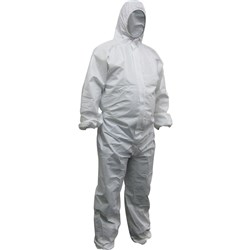 Maxisafe Disposable Coveralls Polypropylene Medium White