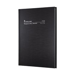 Collins Kingsgrove Financial Year Diary A4 Day To Page Black
