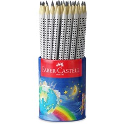 Faber-Castell 2001 Grip Dot Pencil Triangular 2B Tin Cup 72