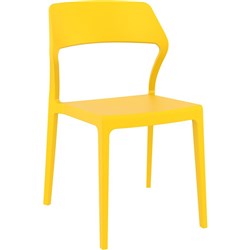 Snow Hospitality Dining Chair Heavy Duty Indoor Outdoor Use Stackable Polypropylene Mango