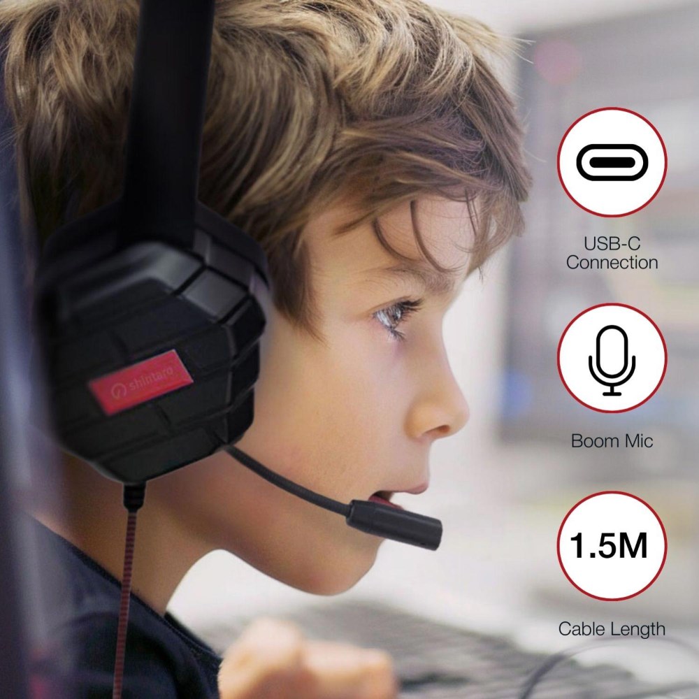 Computer Boom Computer Accessories - Shintaro Rugged Kids Headset With Boom ...